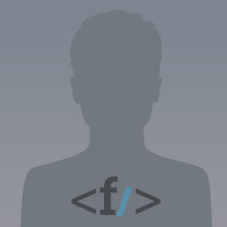 Silhouette generica di un profilo utente con simbolo f/.