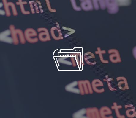 Codice HTML con Icona di Cartella Codice HTML con icona di cartella sovrapposta.