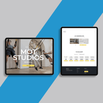 Mockup Web App di Mot Studios 